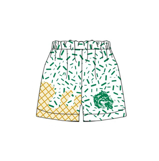 6.19 Preorder(moq 5) Baby Boys Team Green Monahans Loboes Sports Shorts