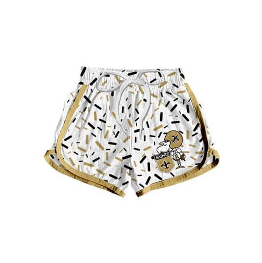 6.19 Preorder(moq 5) Baby Girls Team saints Sports Shorts