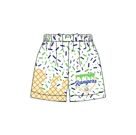 6.20 Preorder(moq 5) Baby Boys Team Green Rangers Sports Shorts