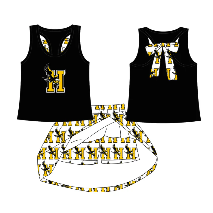 6.21 Preorder (moq 5)Baby Girls Hobbs Eagles team Top Skirt Skort Sets
