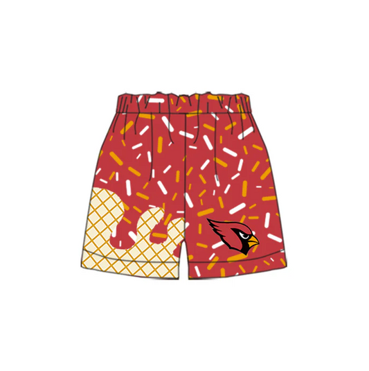 6.21 Preorder(moq 5) Baby Boys Team Red Cardinals Sports Shorts