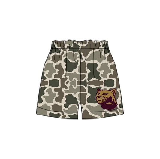 6.27 Preorder(moq 5) Baby Boys Camouflage Cheetah Team Sports Shorts