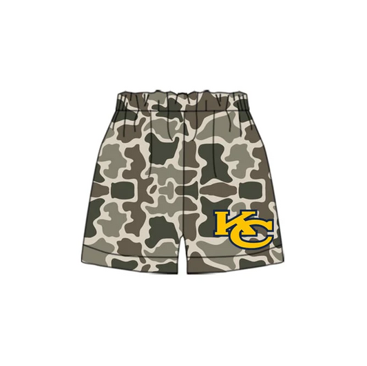 6.27 Preorder(moq 5) Baby Boys Camouflage KC Team Sports Shorts