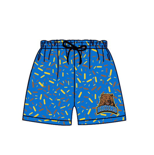 6.30 Preorder (moq 5)Baby Boys Blue Bruins Drip Team Shorts Bottom