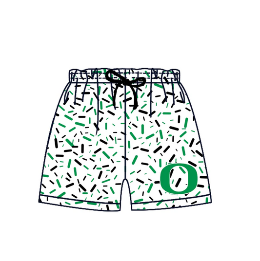 6.30 Preorder (moq 5)Baby Boys Green O Drip Team Shorts Bottom