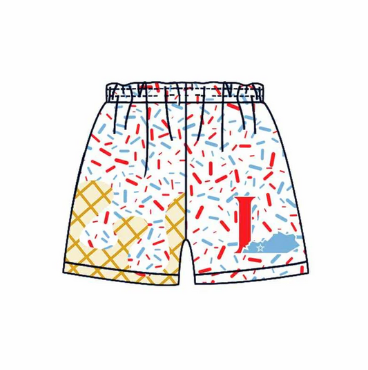 7.1 Preorder (moq 5)Baby Boys Drip White L Sprinkles Team Shorts Bottoms