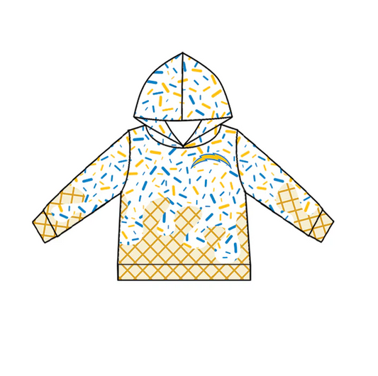 7.2 Preorder (moq 5)Baby Boys Long Sleeves Drip Yellow Lights Team Hoodies Top