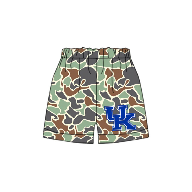 7.2 Preorder(moq 5) Baby Boys Green Camouflage UK Team Sports Shorts