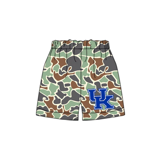 7.2 Preorder(moq 5) Baby Boys Green Camouflage UK Team Sports Shorts
