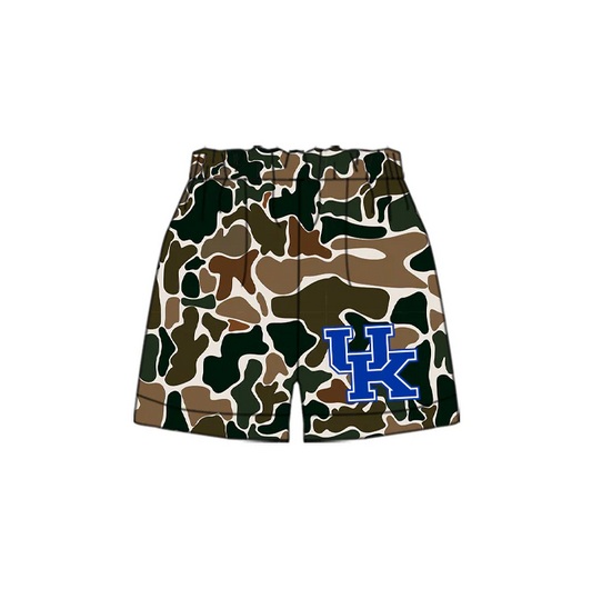 7.2 Preorder(moq 5) Baby Boys Brown Camouflage UK Team Sports Shorts