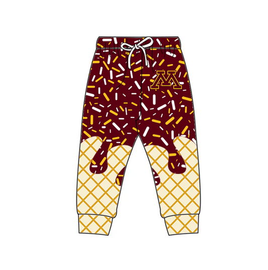 7.2 Preorder (moq 5)Baby Boys Dark Red M Drip Team Pant