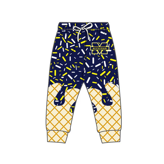 7.2 Preorder (moq 5)Baby Boys Navy Michigan Drip Team Pant