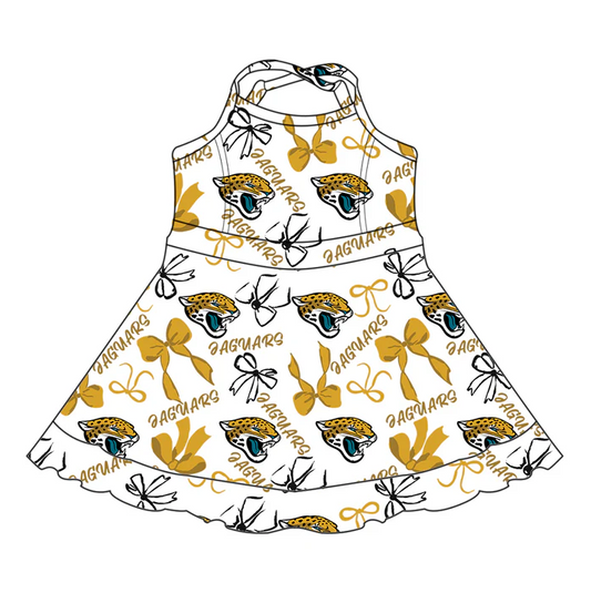 7.3 Preorder (moq 5)Baby Girls Strap Eaguars Bows Plaid Shorts Ruffle Team Knee Length Dresses