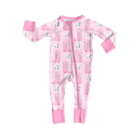 7.8 Preorder (moq 5)Baby Girls Long Sleeves Pink Bows Lights Holly Plaid Ruffle Romper