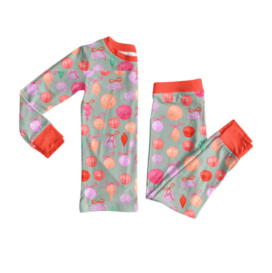 7.11 Preorder (moq 5)Baby Girls Long Sleeves Lights Bows Plaid Top Pants Pajamas Set