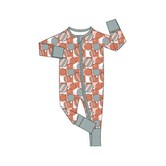 7.12 Preorder moq 5 Baby Infant Boys Long Sleeves Lights Plaid Zipper Rompers