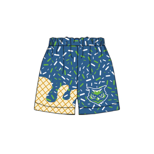 7.15 Preorder (moq 5)Baby Boys Green Bird Team Shorts Bottoms