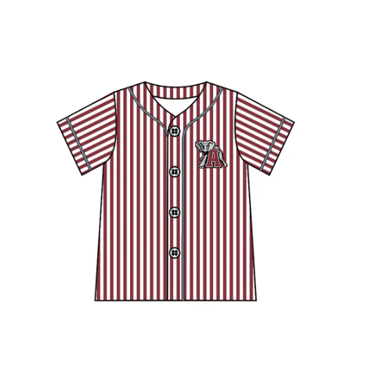 7.23preorder(moq 5) Baby Boys Elephant Team Red Stripes Shirts
