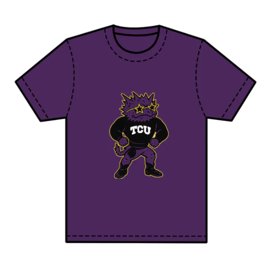 7.24 preorder(moq 5) Baby Boys Purple Short Sleeves Wolf TCU Team Tee Shirts Tops