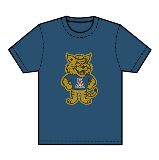 7.24 preorder(moq 5) Baby Boys Blue Short Sleeves Cats A Team Tee Shirts Tops