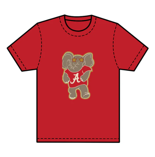 7.24 preorder(moq 5) Baby Boys Red Short Sleeves Elephants A Team Tee Shirts Tops