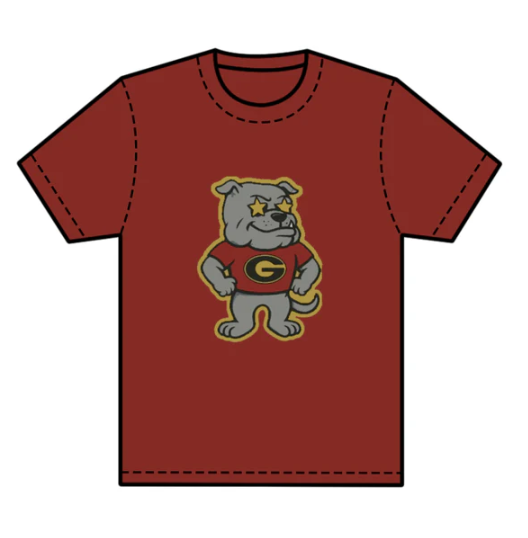 7.25 preorder(moq 5) Baby Boys Dark Red Short Sleeves Bulldogs G Team Tee Shirts Tops
