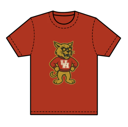 7.25 preorder(moq 5) Baby Boys Red Short Sleeves Cats UH Team Tee Shirts Tops