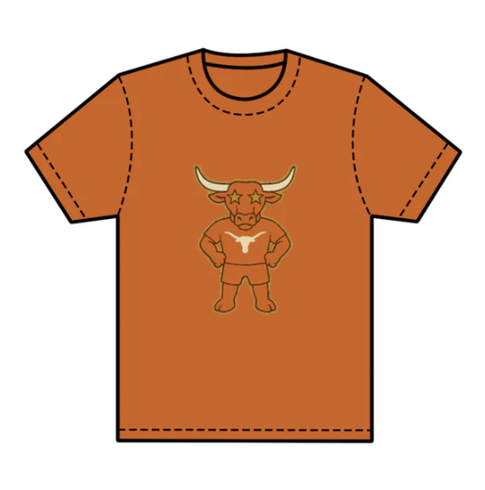 7.25 preorder(moq 5) Baby Boys Orange Short Sleeves Bull Skull Team Tee Shirts Tops