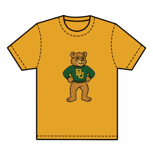 7.25 preorder(moq 5) Baby Boys Yellow Short Sleeves Bear BU Team Tee Shirts Tops