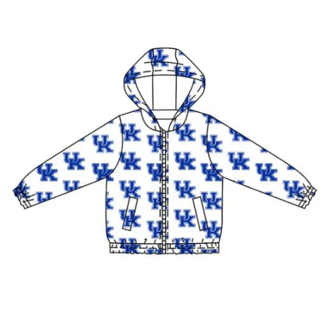 7.25 Preorder (moq 5)Baby Boys Long Sleeves Blue UK Plaid Hoodies Cardigan Jackets Top