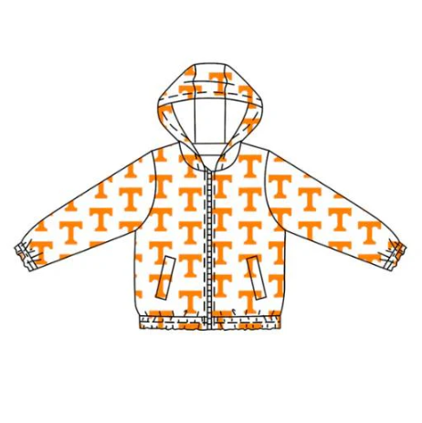 7.25 Preorder (moq 5)Baby Boys Long Sleeves Orange T Plaid Hoodies Cardigan Jackets Top
