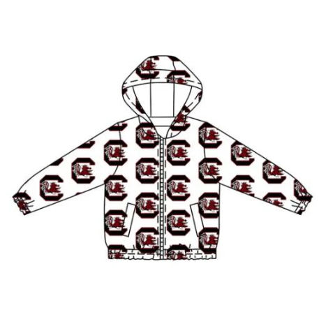 7.25 Preorder (moq 5)Baby Boys Long Sleeves Red Bull C Plaid Hoodies Cardigan Jackets Top