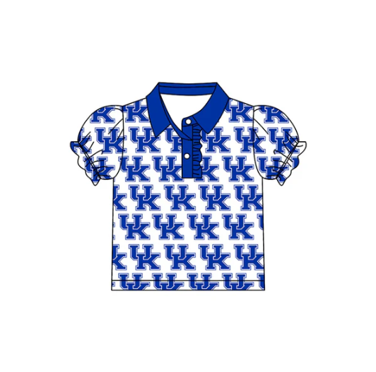 7.26 Preorder(moq 5)Baby Girls UK Team Short Sleeve Tee Pullovers Polo Shirts Tops
