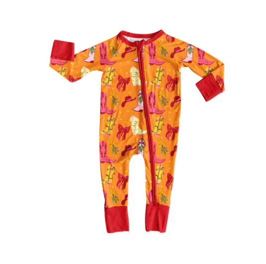 7.31 preorder(moq 5)Baby Infant Boys Long Sleeves Bows Boots Plaid Zipper Rompers