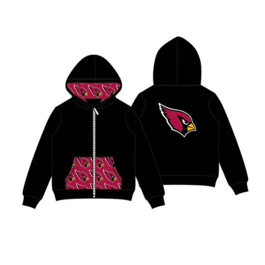 8.1 Preorder (moq 5)Baby Boys Black Eagle Team Pocket Zipper Hoodies Tops