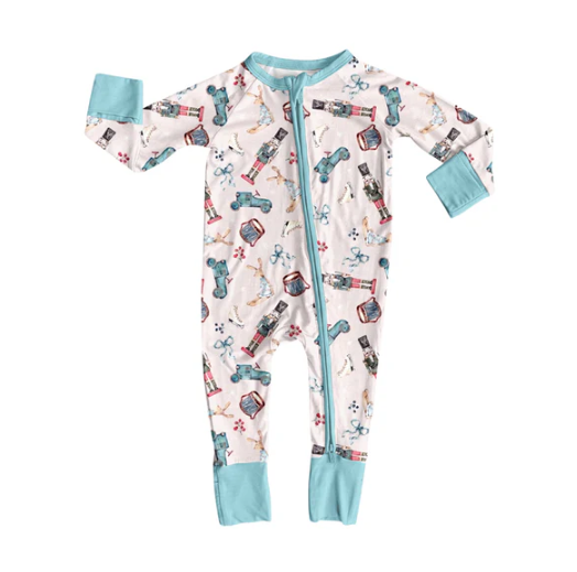 8.2 Preorder(moq 5)Baby Infant Boys Soldiers Bows Plaid Western Zipper Rompers