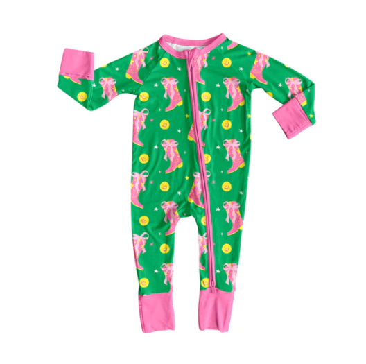 8.4 Preorder(moq 5)Baby Infant Boys Bows Boots Smiles Plaid Zipper Rompers