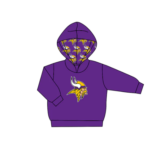 8.6 Preorder (moq 5)Baby Boys Purple Long Sleeves FSU Team Hoodies Top
