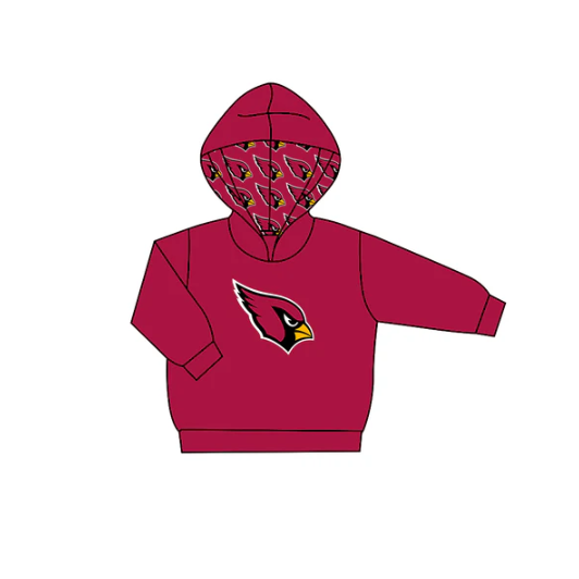 8.6 Preorder (moq 5)Baby Boys Red Long Sleeve Eagle Team Hoodies Top