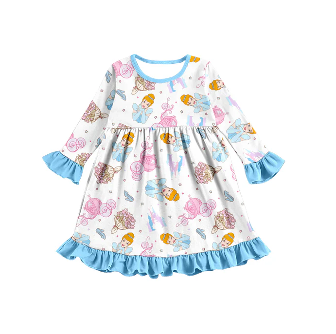 8.9 Baby Girls Princess Knee Length Dresses preorder(moq 5)