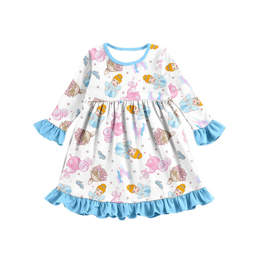 8.9 Baby Girls Princess Knee Length Dresses preorder(moq 5)