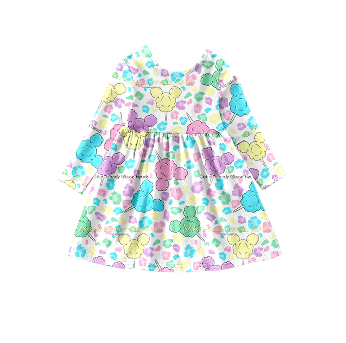 8.9 Baby Girls Purple Smile Knee Length Dresses preorder(moq 5)