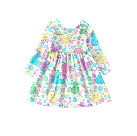 8.9 Baby Girls Purple Smile Knee Length Dresses preorder(moq 5)