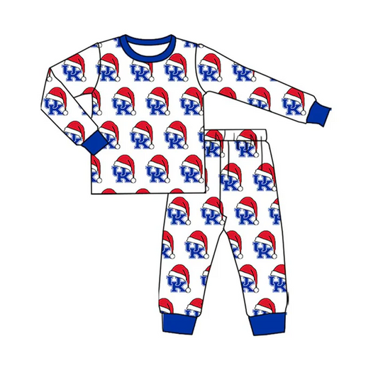 8.12 Preorder(moq 5) Baby Kids UK Team Team Christmas Top Pants Lounge Wear Pajamas Sets
