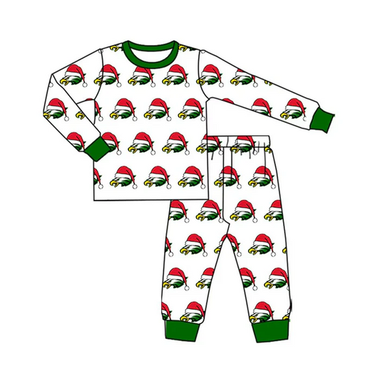 8.12 Preorder(moq 5) Baby Kids Eagle Team Christmas Top Pants Lounge Wear Pajamas Sets