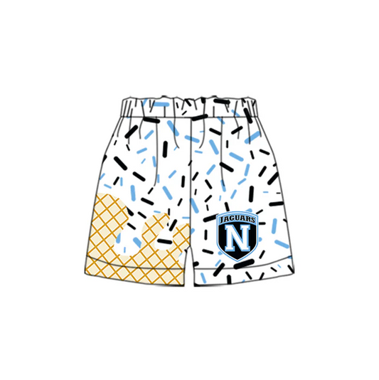 8.13 Preorder(moq 5) Baby Boys White Drip Jaguars Team Shorts Bottom