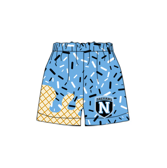8.13 Preorder(moq 5) Baby Boys Blue Drip Jaguars Team Shorts Bottom