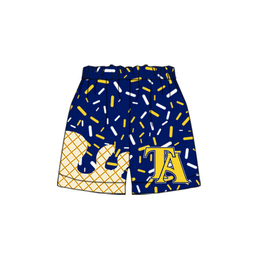 8.13 Preorder(moq 5) Baby Boys Hot Blue Drip TA Team Shorts Bottom