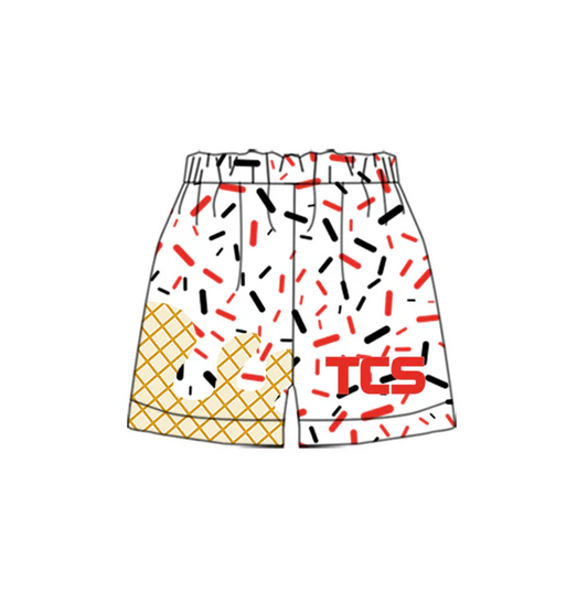 8.14 Preorder(moq 5) Baby Boys Red Drip TCS Team Shorts Bottom