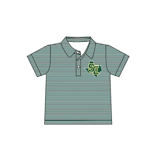 8.15 Preorder(moq 5) Baby Boys Green SF Team Short Sleeve Tee Pullovers Shirts Tops
